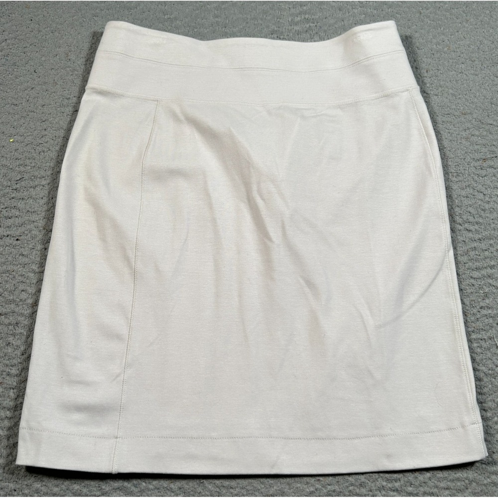 Standard James Perse Pencil Skirt Womens 25 White Jersey Back Zip High Waist
